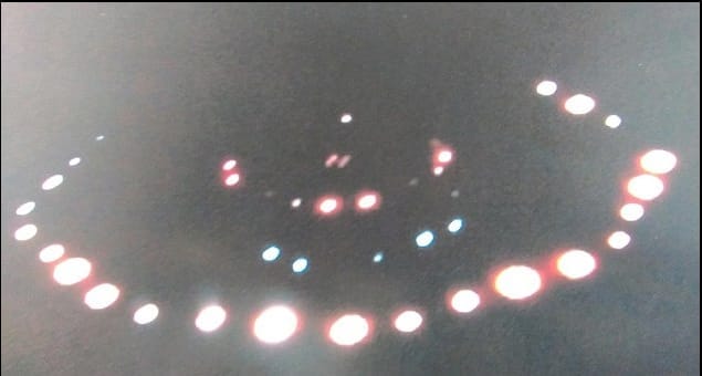 Valtava UFO, jonka J.M. kuvasi 28. maaliskuuta vuonna 2016 Perthshiren maaseudulla Skotlannissa